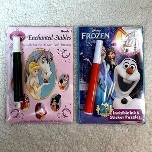 Disney Frozen & Disney Princess Enchanted Stables 2 in 1 Invisible Ink Activity